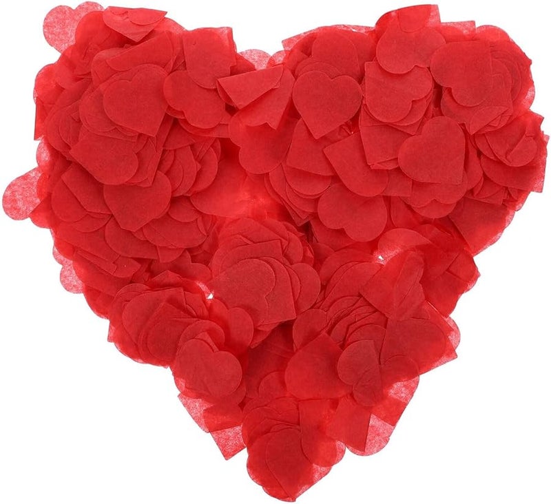 Red Heart Shaped Paper Confetti For Valentine Wedding Party Table Decoration - Image 1